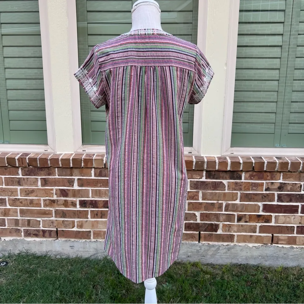 Savanna Jane multicolor stripe embroidered floral print dress - Image 5