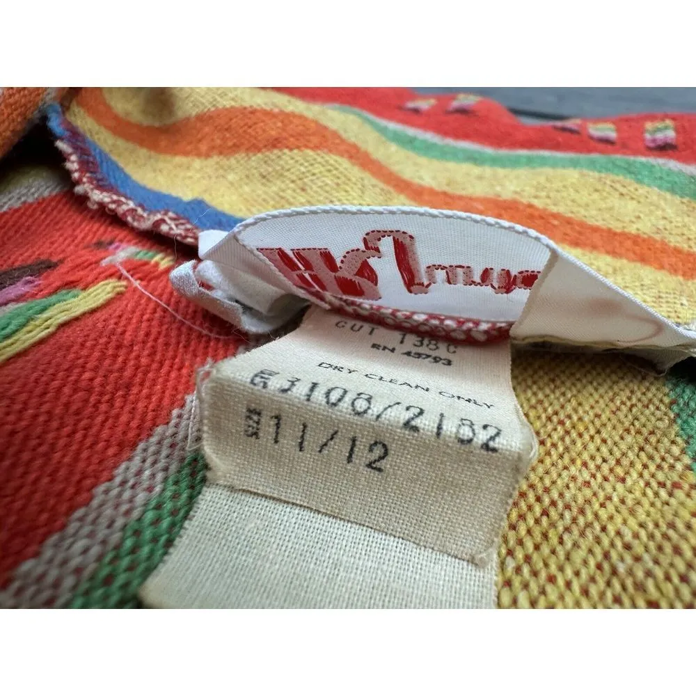 Vtg‎ 70s Southwestern Aztec Navajo Western Poncho Skirt Set Fits Women's 0/2 - Image 4