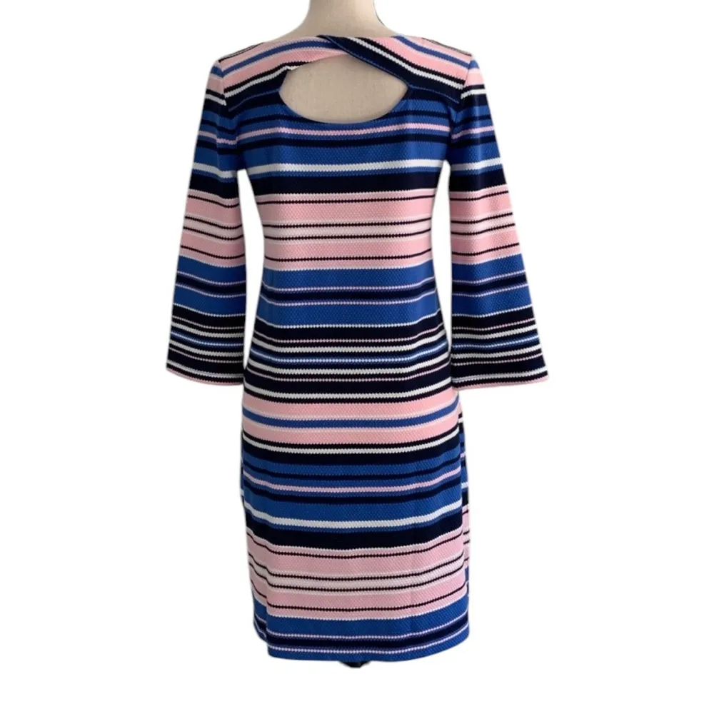 Lilly Pulitzer Paradise Pin Swim Stripe shift Bay 3/4 Sleeve dress S - Image 6