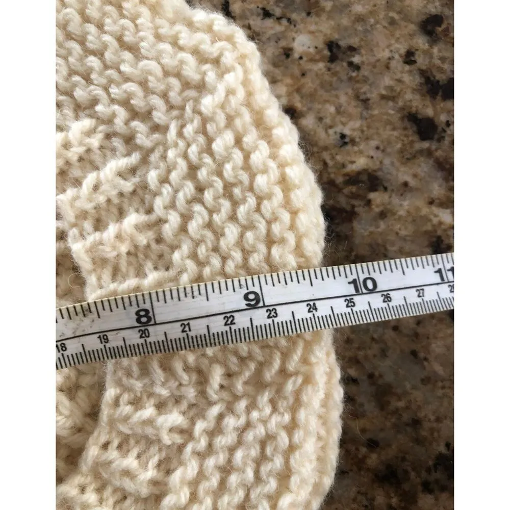 Aran hand knit Hat with pom pom from Ireland - Image 4