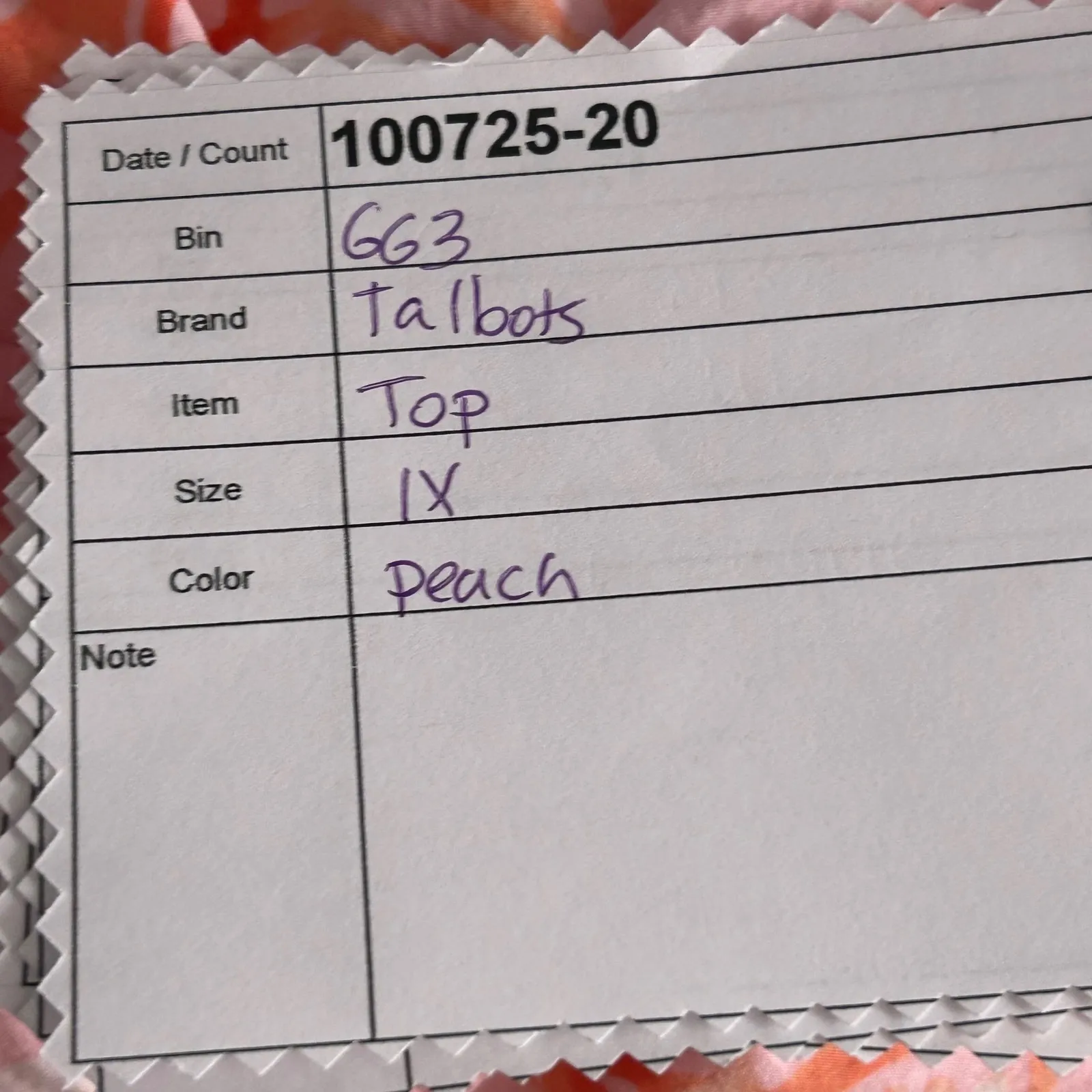 Talbots Crop Floral Top Pink Peach 1X - Image 12