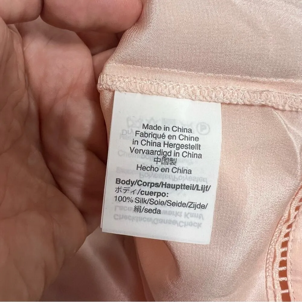 NWT J. Crew point sur blush pink silk ruffle popover blouse sz XXSP - Image 3