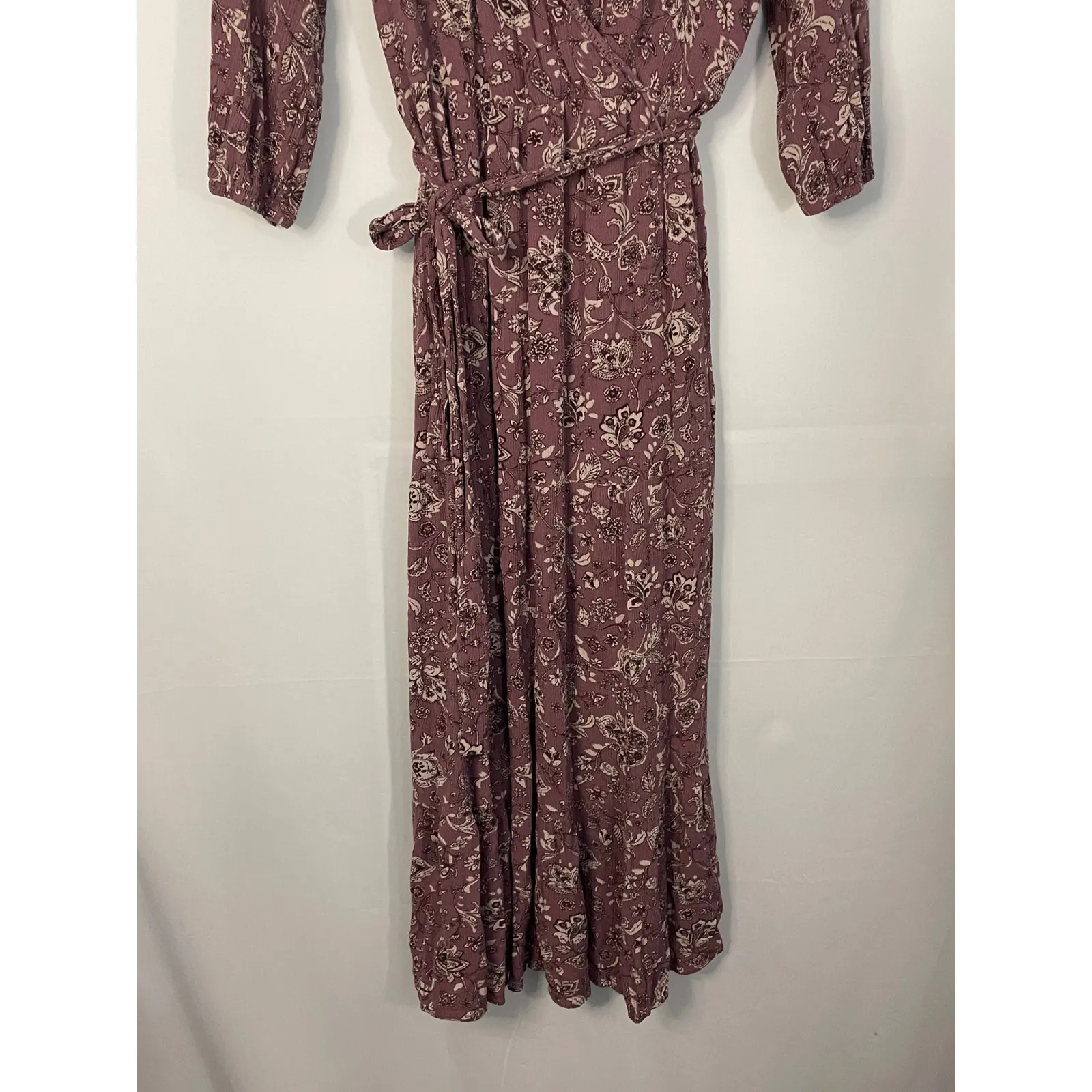 Knox Rose Women's Floral Wrap Maxi Dress Dusty Mauve Size Medium - Image 5