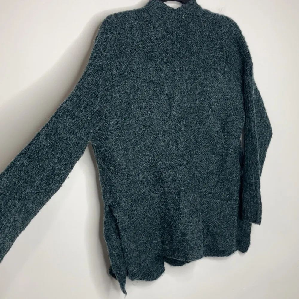 LK‎ LUV wool Blend cardigan sweater dark teal size medium Green - Image 8