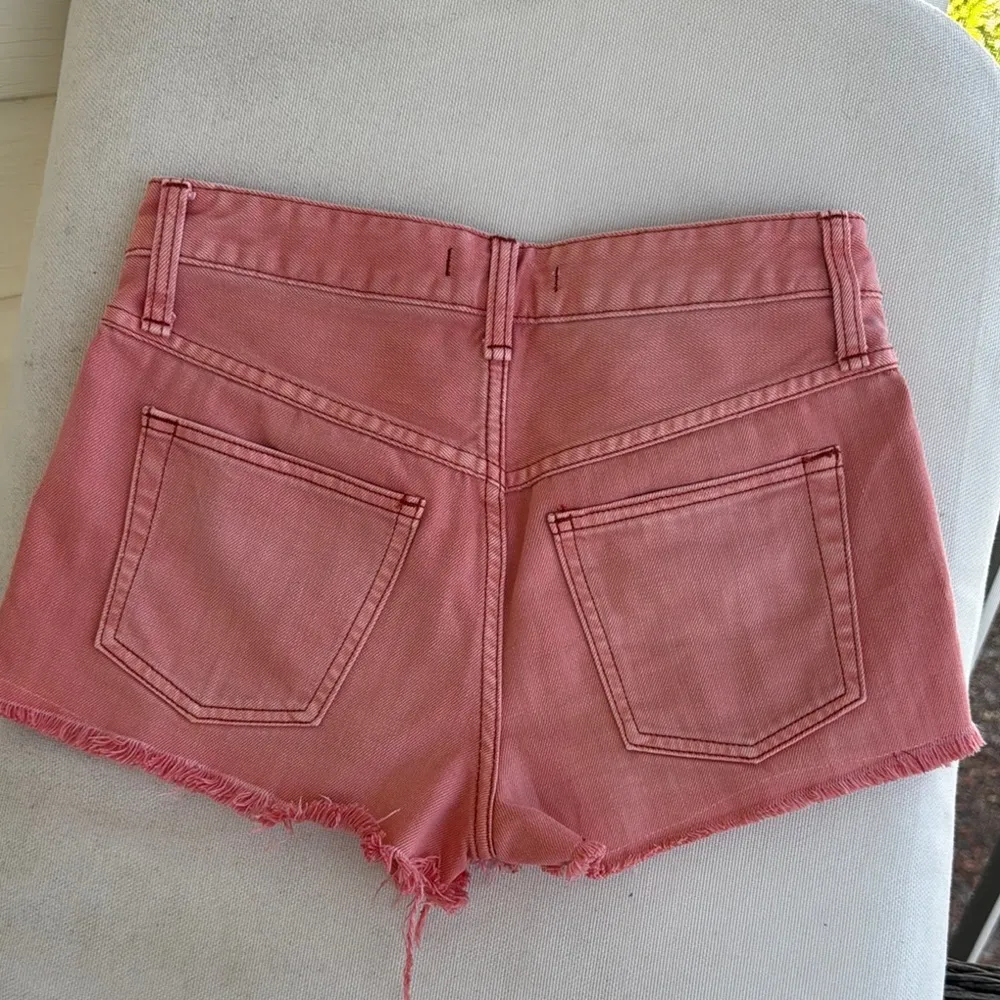 FREE PEOPLE Denim Shorts • Size 25 • Salmon Pink Denim Shorts - Image 4