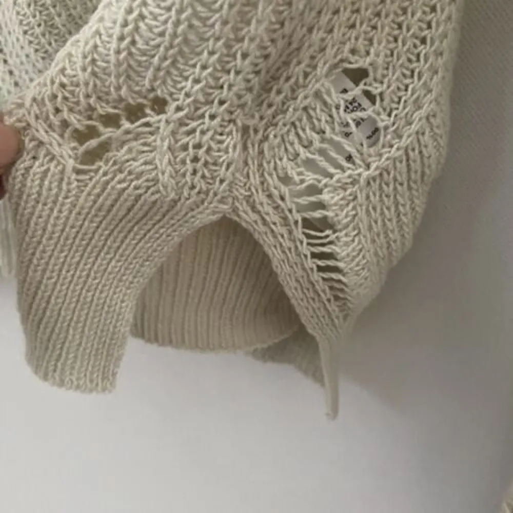 Urban Outfitters Staring at Stars Cropped Sweater Beige Textured Shear S… - Image 7