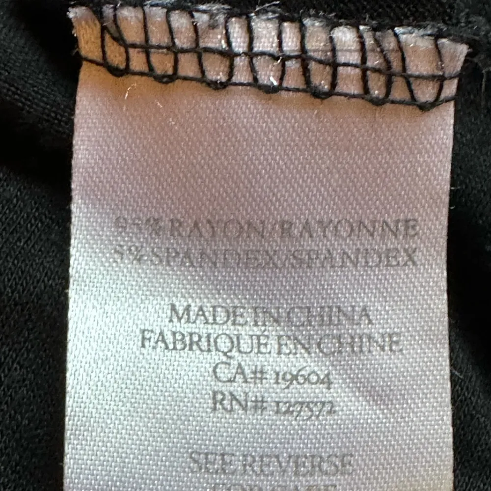 Costa Blanca Black Sleeveless Top Over Lap Sheer Front Round Neck Line SZ M Size M - Image 9