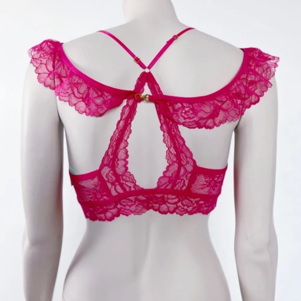 Honeydew Bright Pink Lace‎ Bralette - Image 3