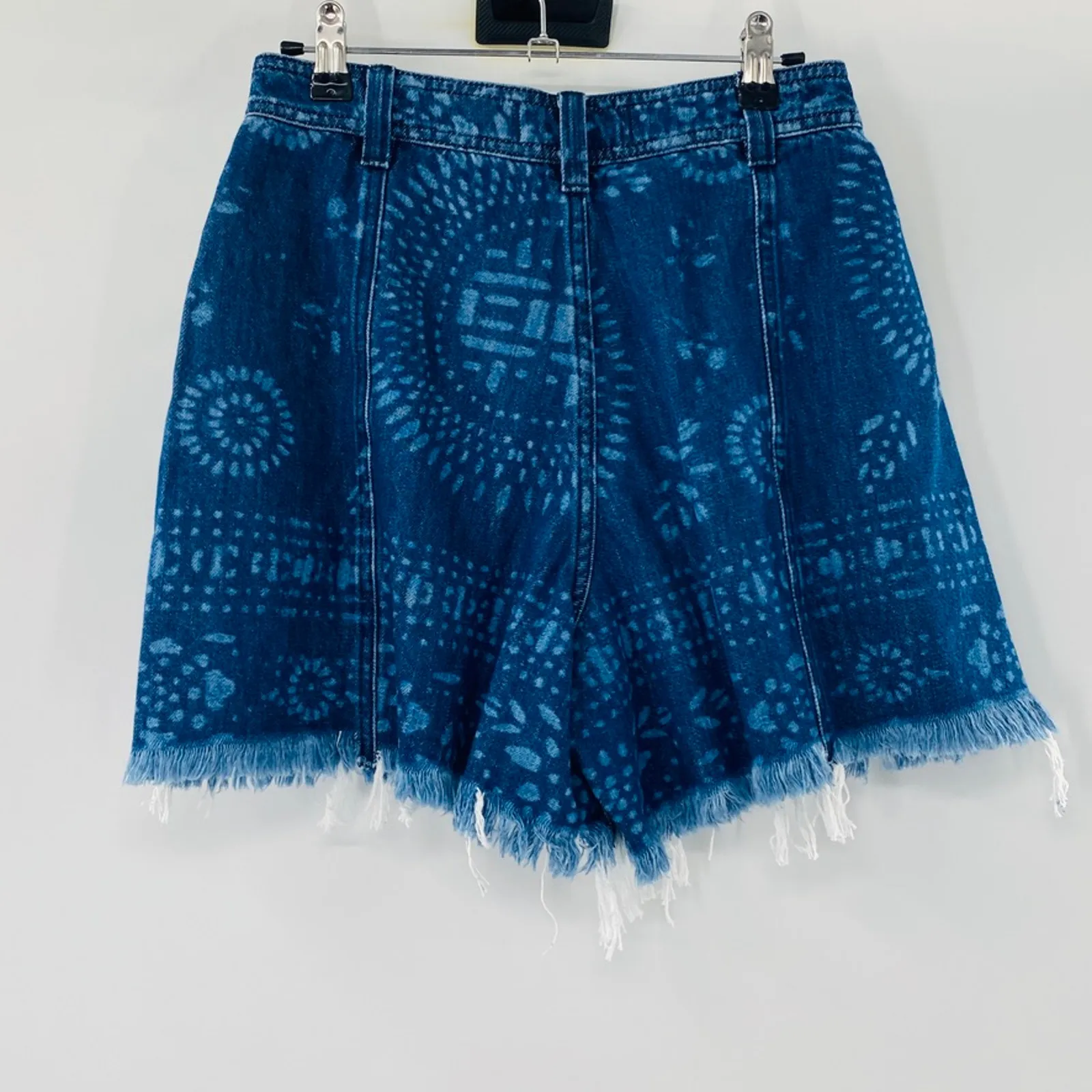 NEW Free People We The Free Amelie Printed A-Line Denim Jean Shorts Size 28 - Image 6