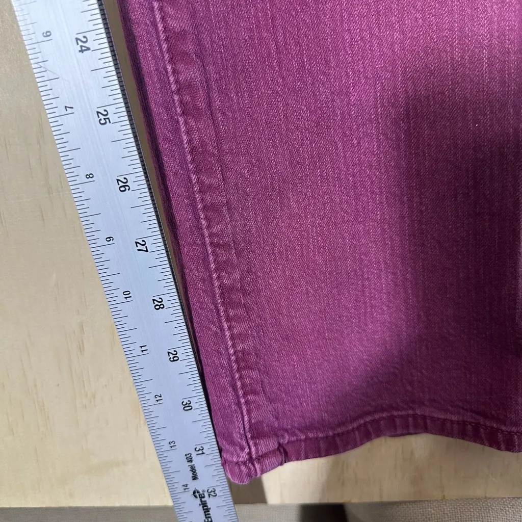 Eddie Bauer Classic Fit Slim Straight Maroon Jeans Size 12 - Image 5