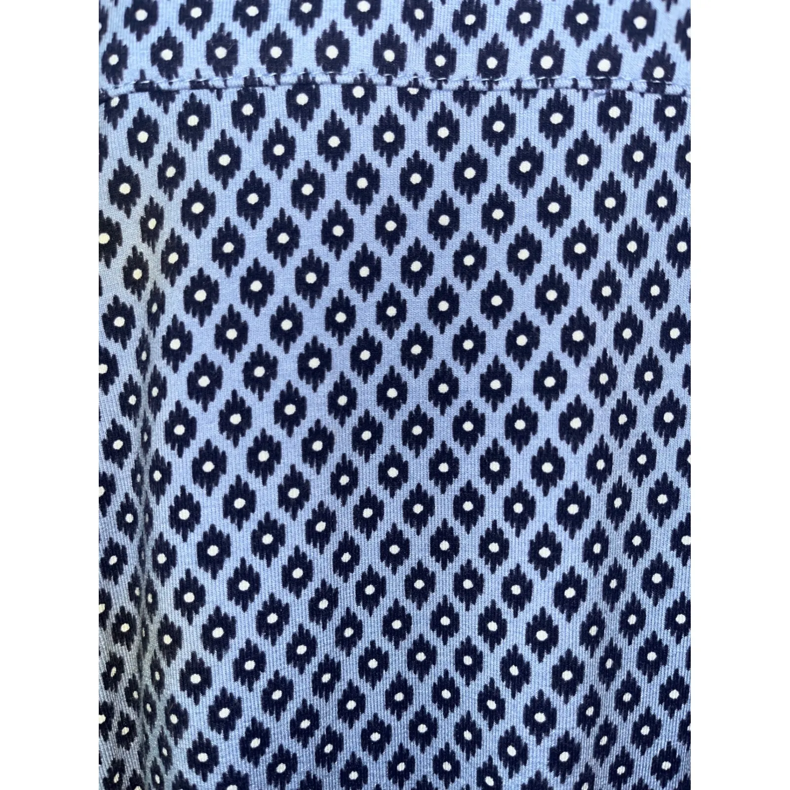 Ann Taylor Blue Diamond Print‎ Long Sleeve Wrap Dress Career Work Casual - Image 4