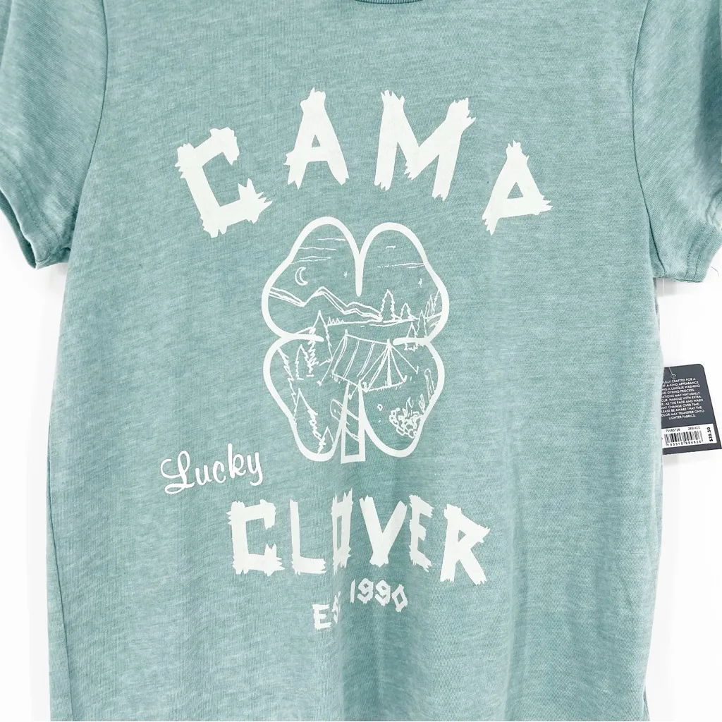 NWT‎ Lucky Brand Camp Clover Tee S Green - Image 3