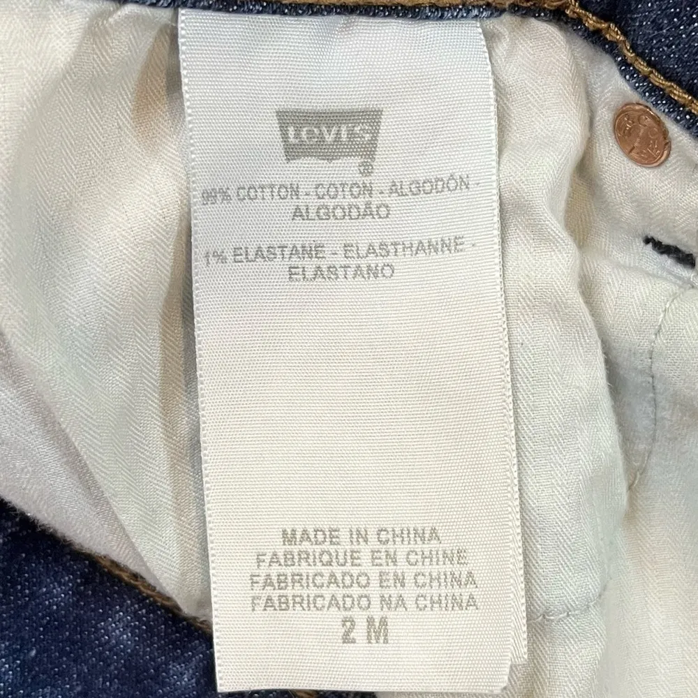 LEVI’S Slight Curve Mid-Rise Classic Bootcut Blue Denim Jeans 2/26 Dark Wash - Image 10