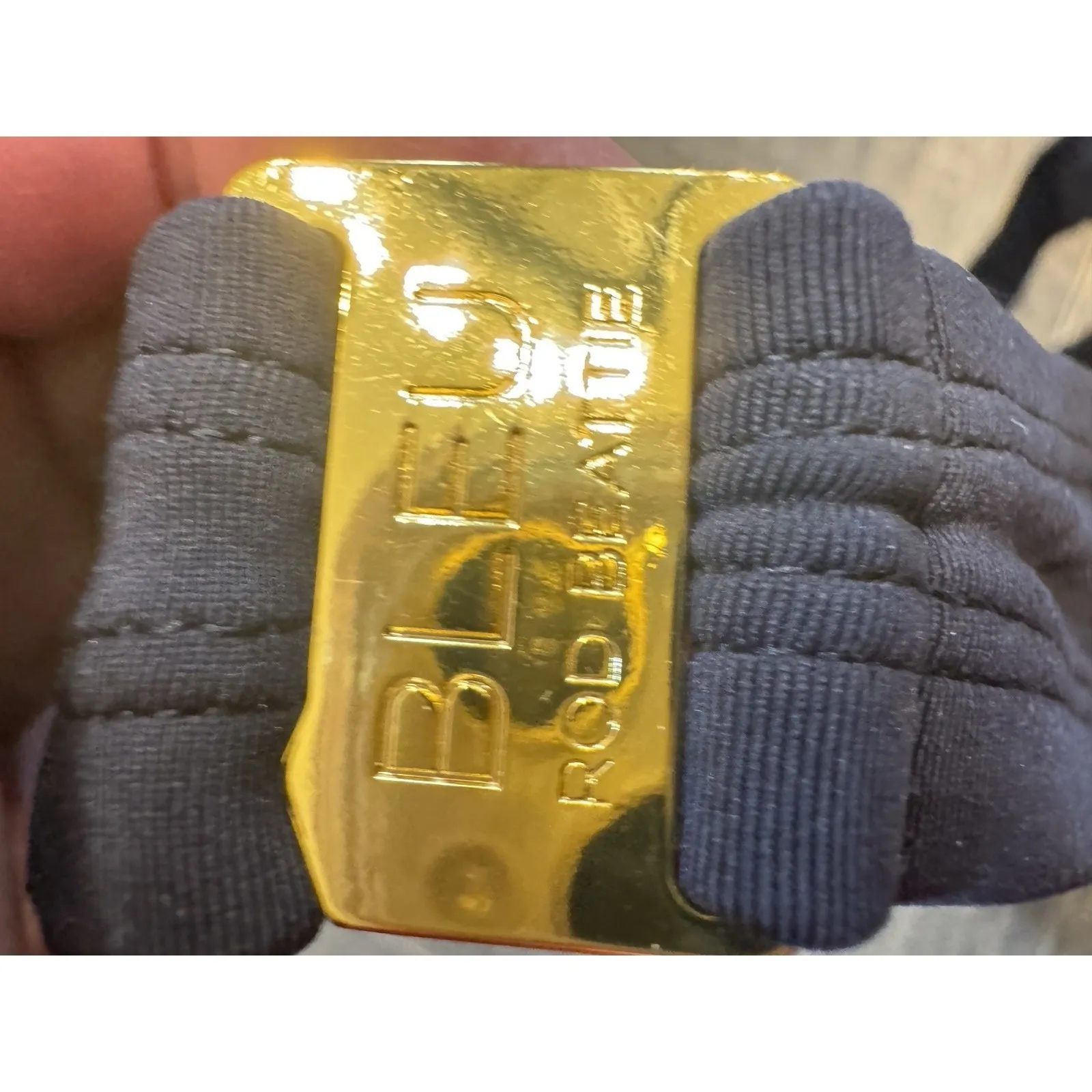 Bleu Rod Beattie Kore Shirred Underwire Bandeau Bikini Swim Top Black‎ Size 36D - Image 3