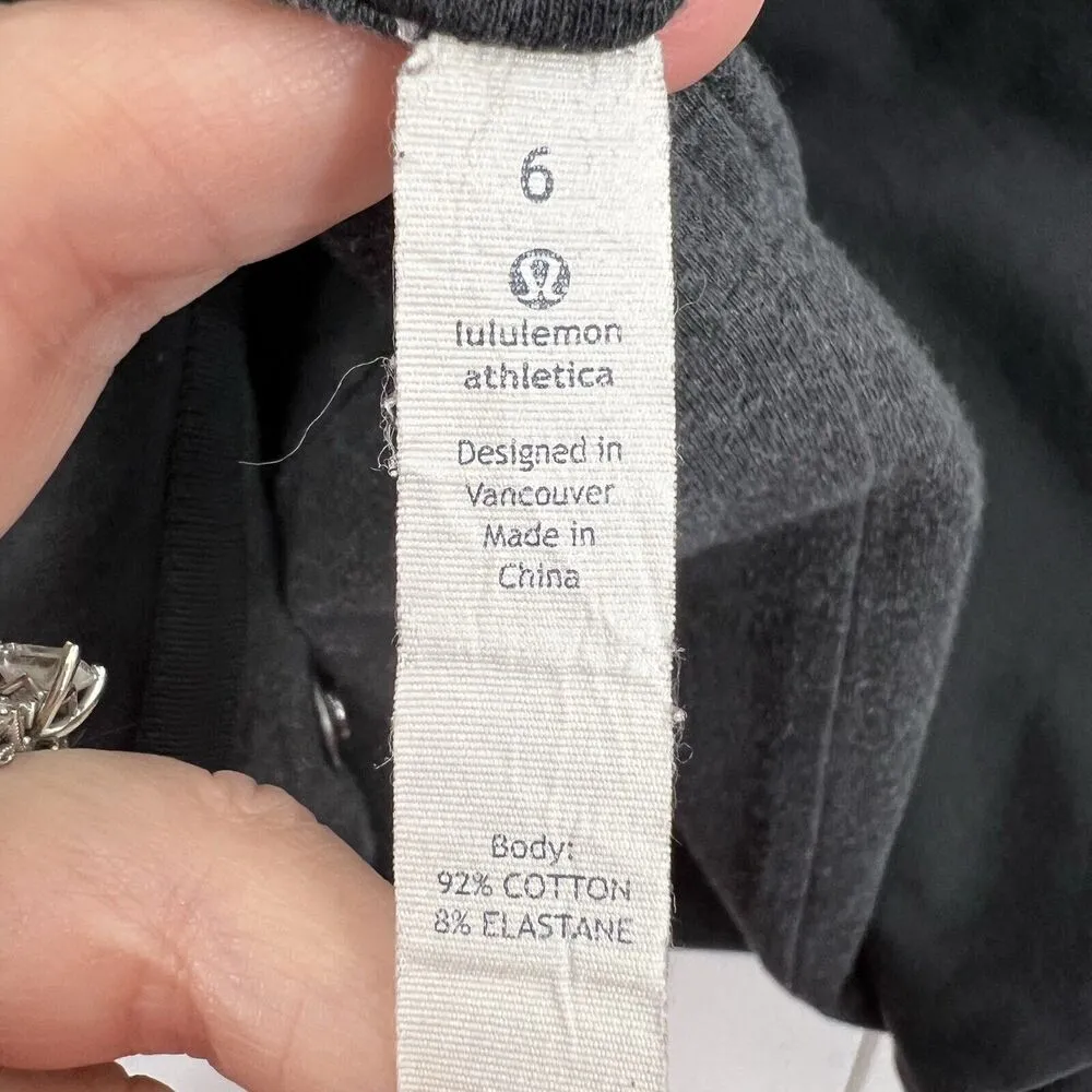 Lululemon That's A Wrap Size 6 Cardigan Sweater Faded Black Stretch French Terry - Image 4