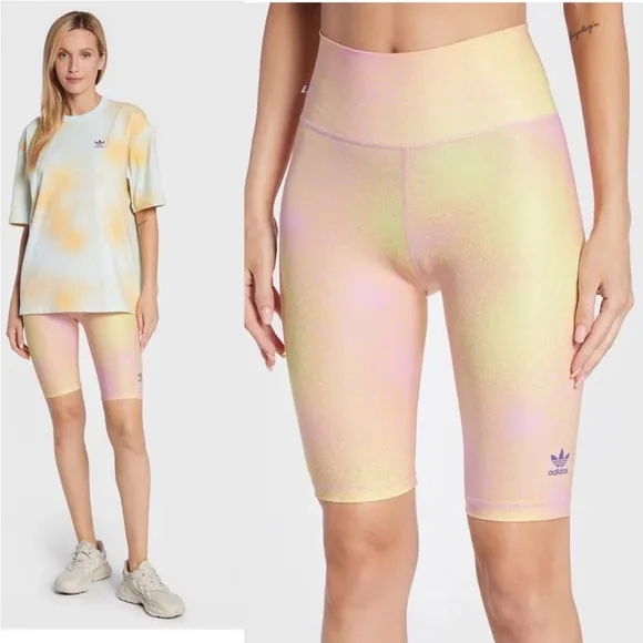 NWT ADIDAS Sport Shorts Allover Print HL6601 Yellow Slim Fit - Image 3