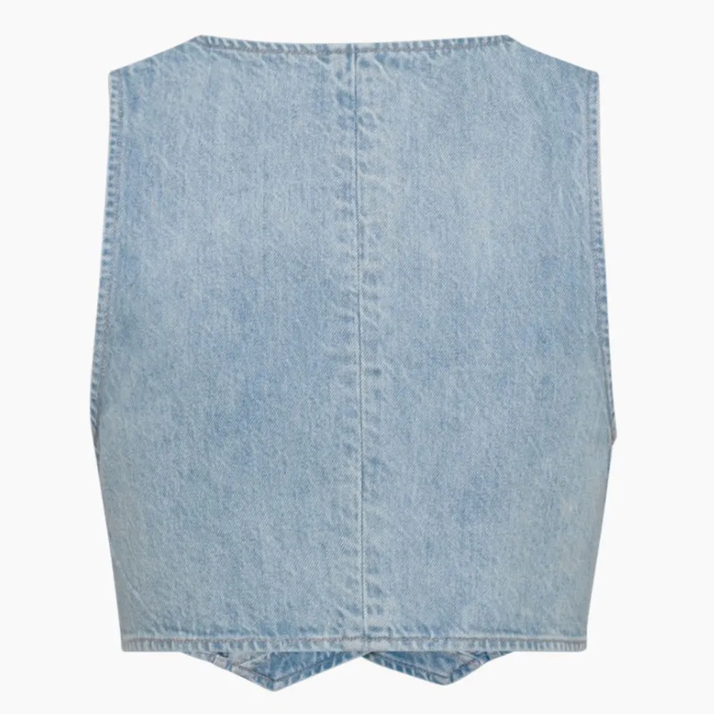 The '90s Mia Cropped Denim Vest - Image 8