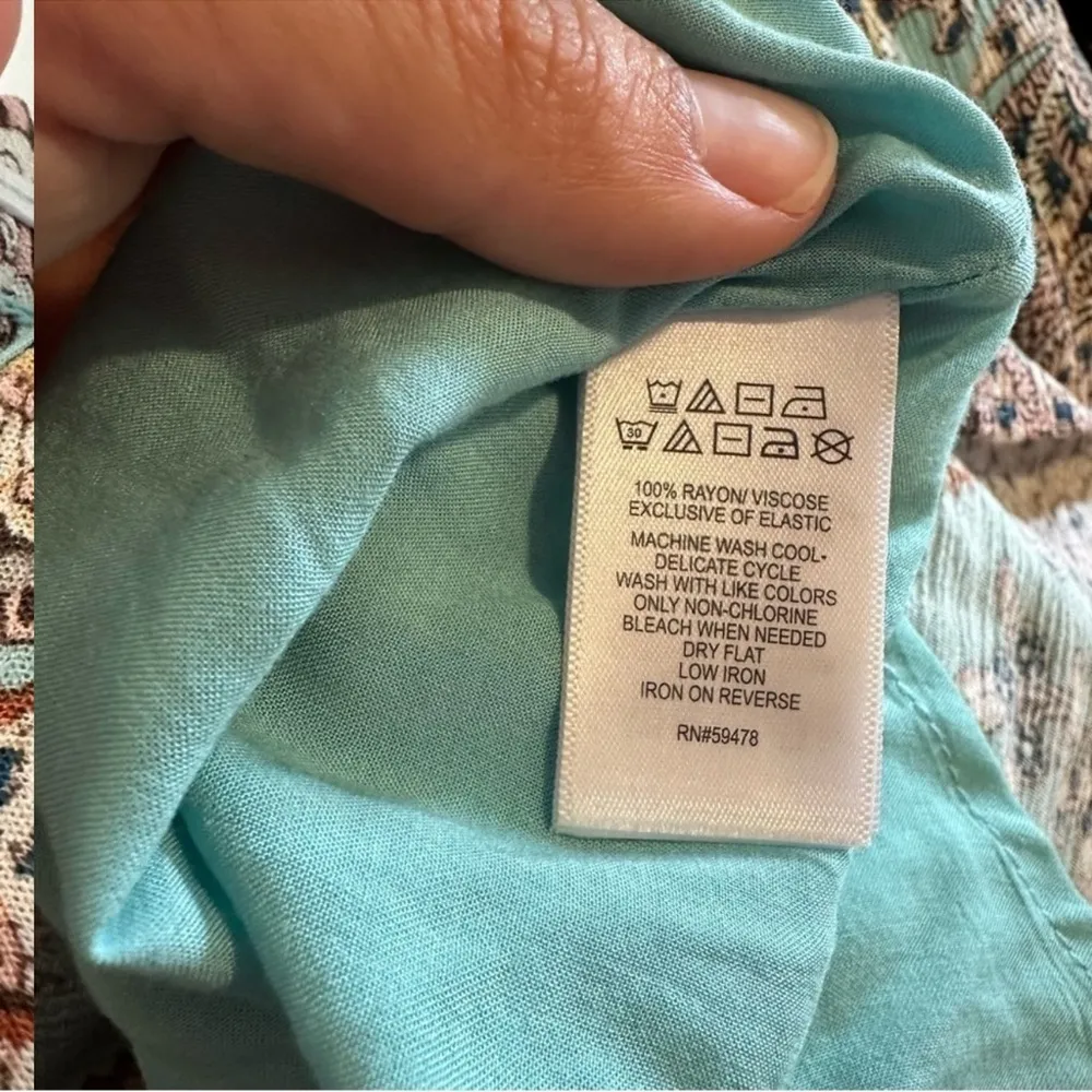 Cynthia Rowley Boho Paisley Sleeveless Maxi Dress Womens 10 - Image 9