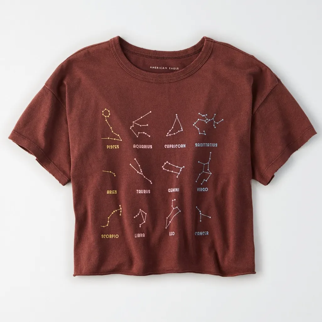 American Eagle Outfitters Horoscope Constellation Graphic T-Shirt Size Large - Image 3