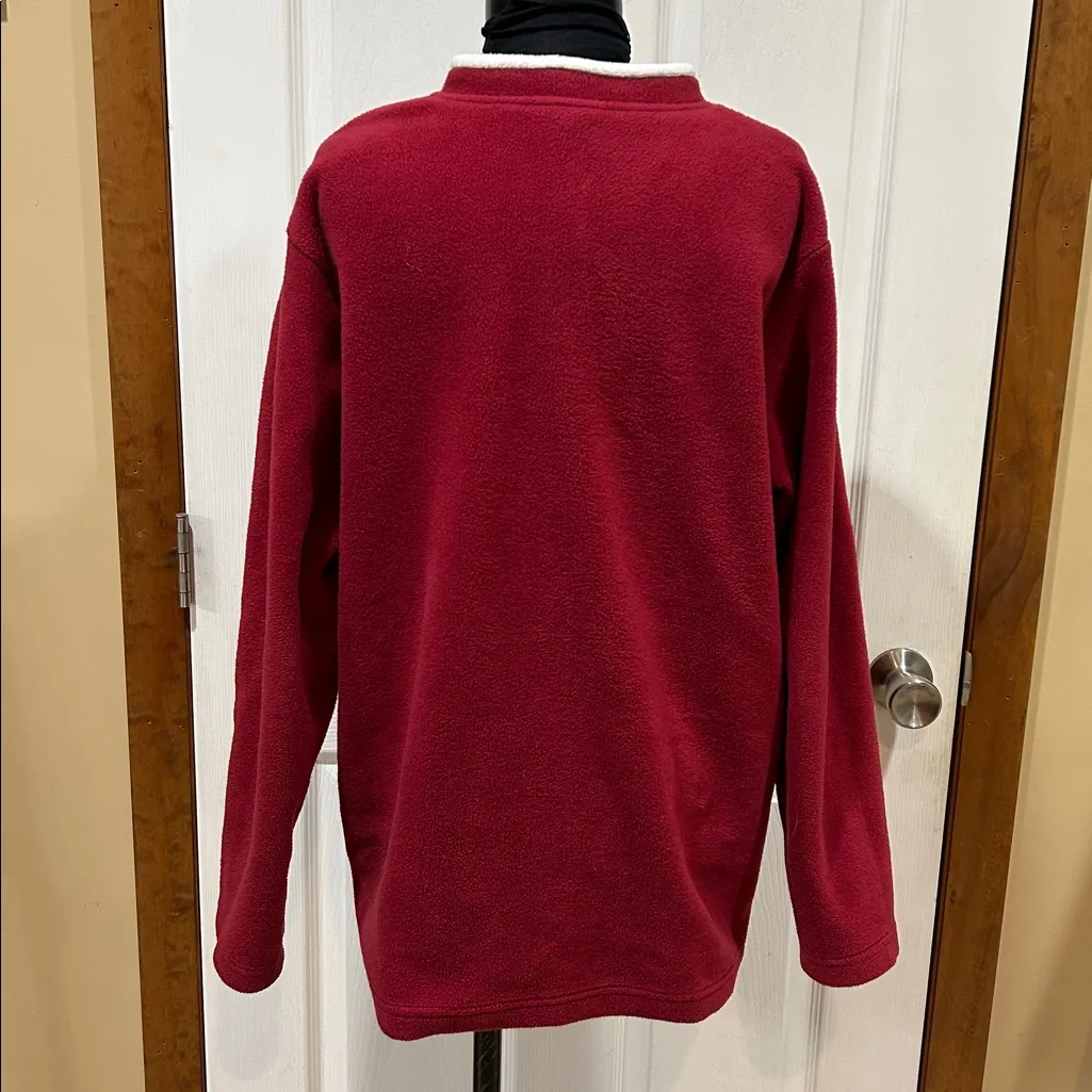 Croft & Barrow Red Fleece Pullover – Cardinal Design | Size XL - Image 3