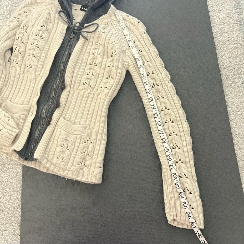 Moncler Webber+Ahaus 2012 Sport Collection Cashmere and wool hooded Cardigan, XS - Image 6