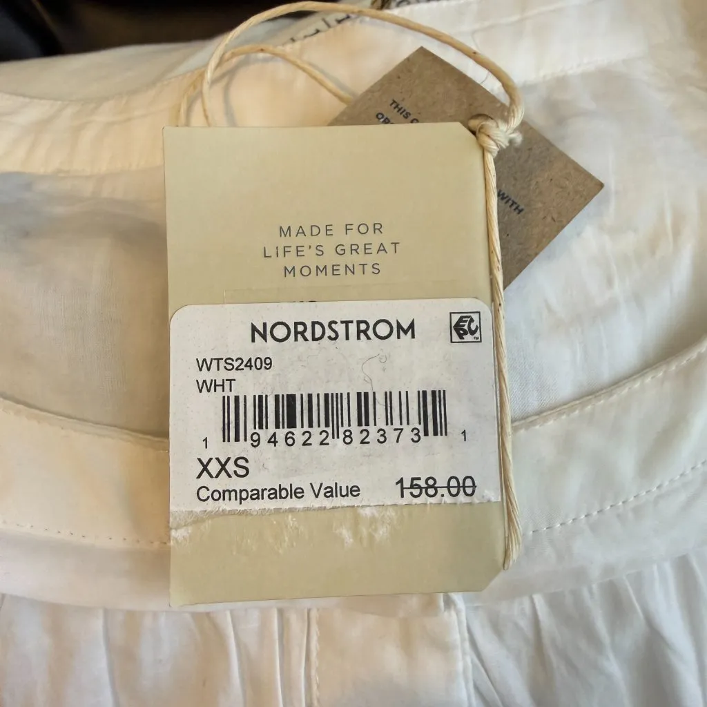 Faherty Enna Button Up Blouse Top Womens XXS White Boho Flowy Organic Cotton NWT - Image 16