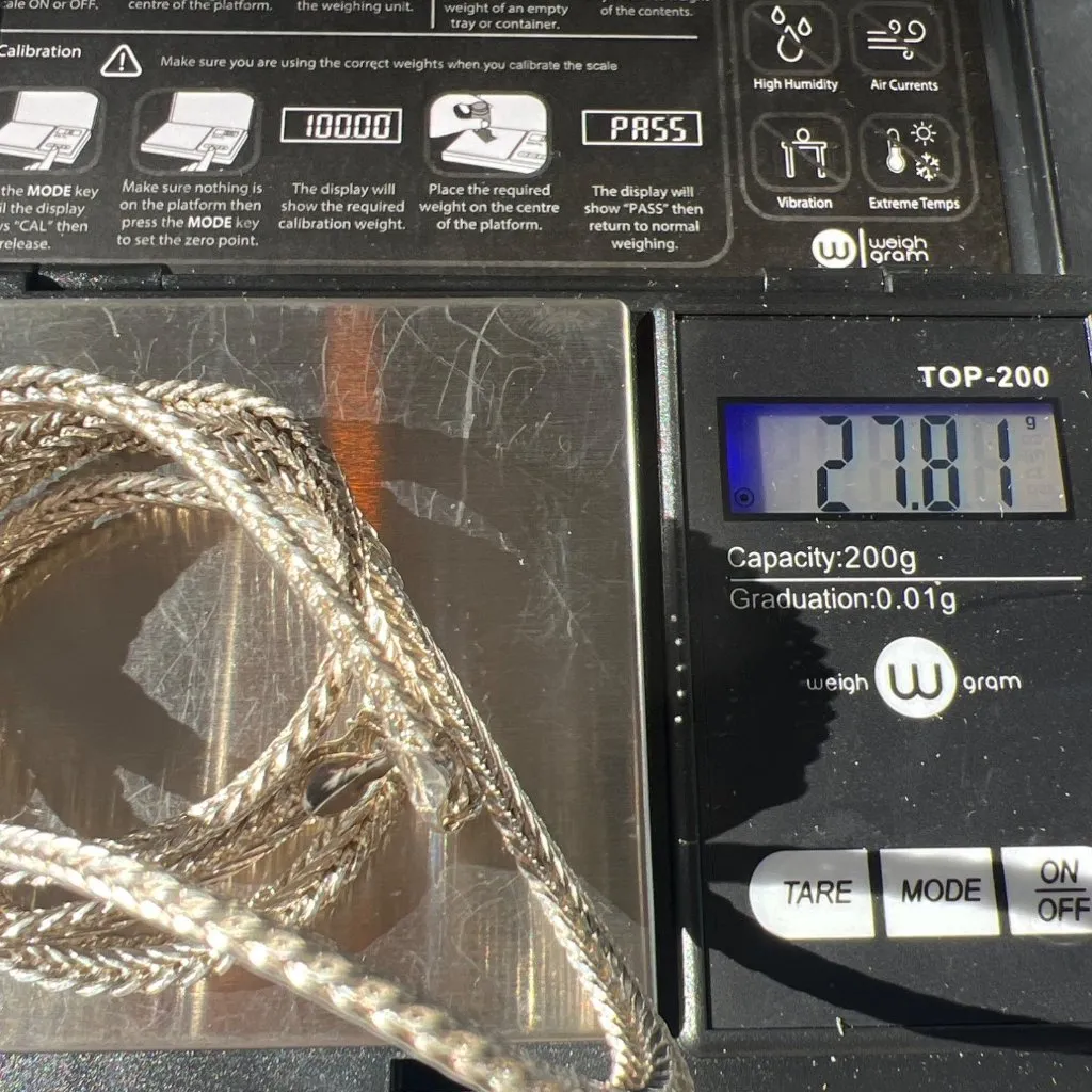 Vintage Silver Tone Thick Chain Necklace .25" Wide 23" Long Estate 27.81g Layer - Image 4