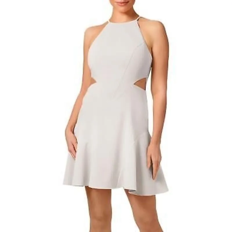 LIV FOSTER Cutout Halter Mini Dress Size 4 White - Image 3