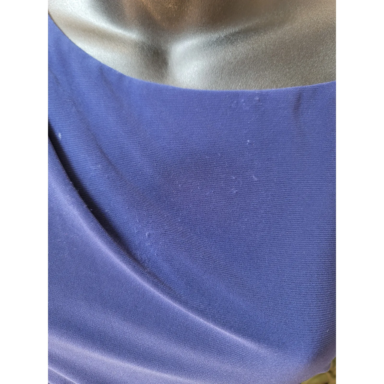 R and M Richards Jumpsuit Women Size 6 Blue One Shoulder Tie Waist Wide Leg - Image 8