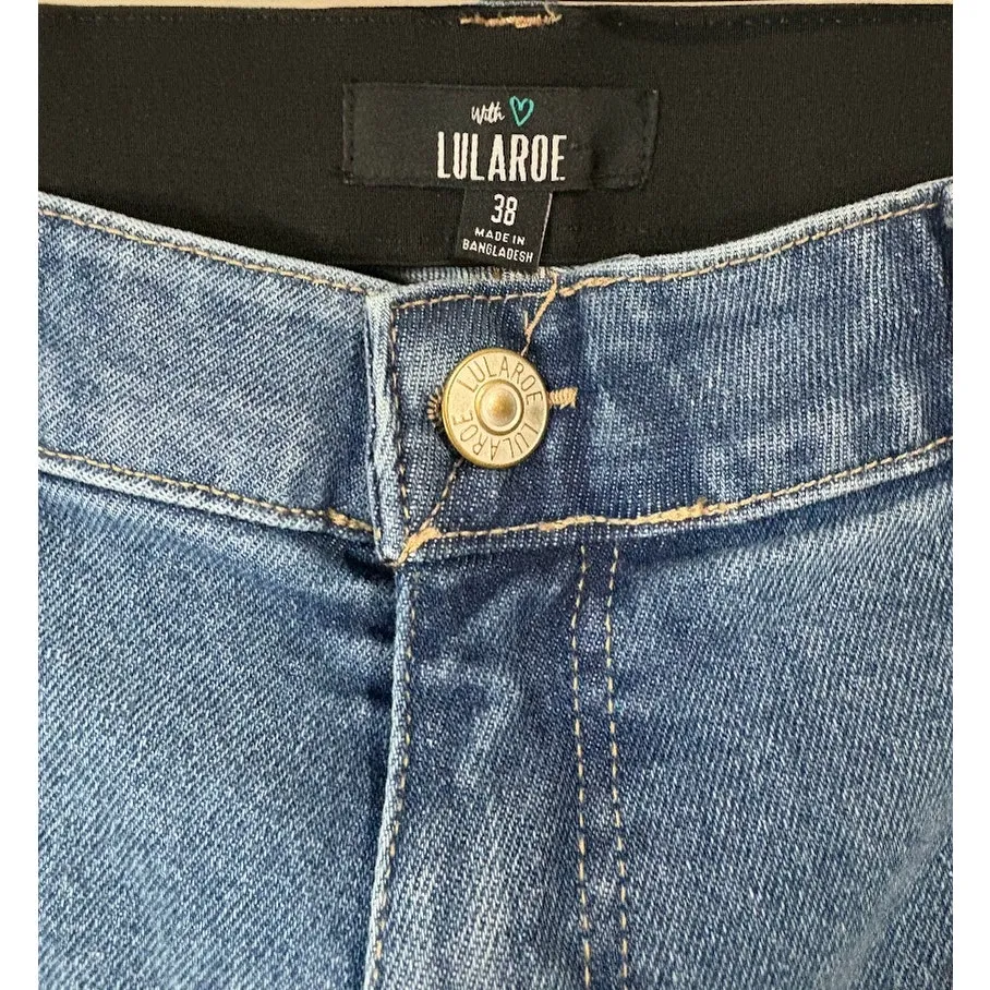 Lularoe Women's Crop Kick Flare Jeans Plus Size 38 NWT - Image 5