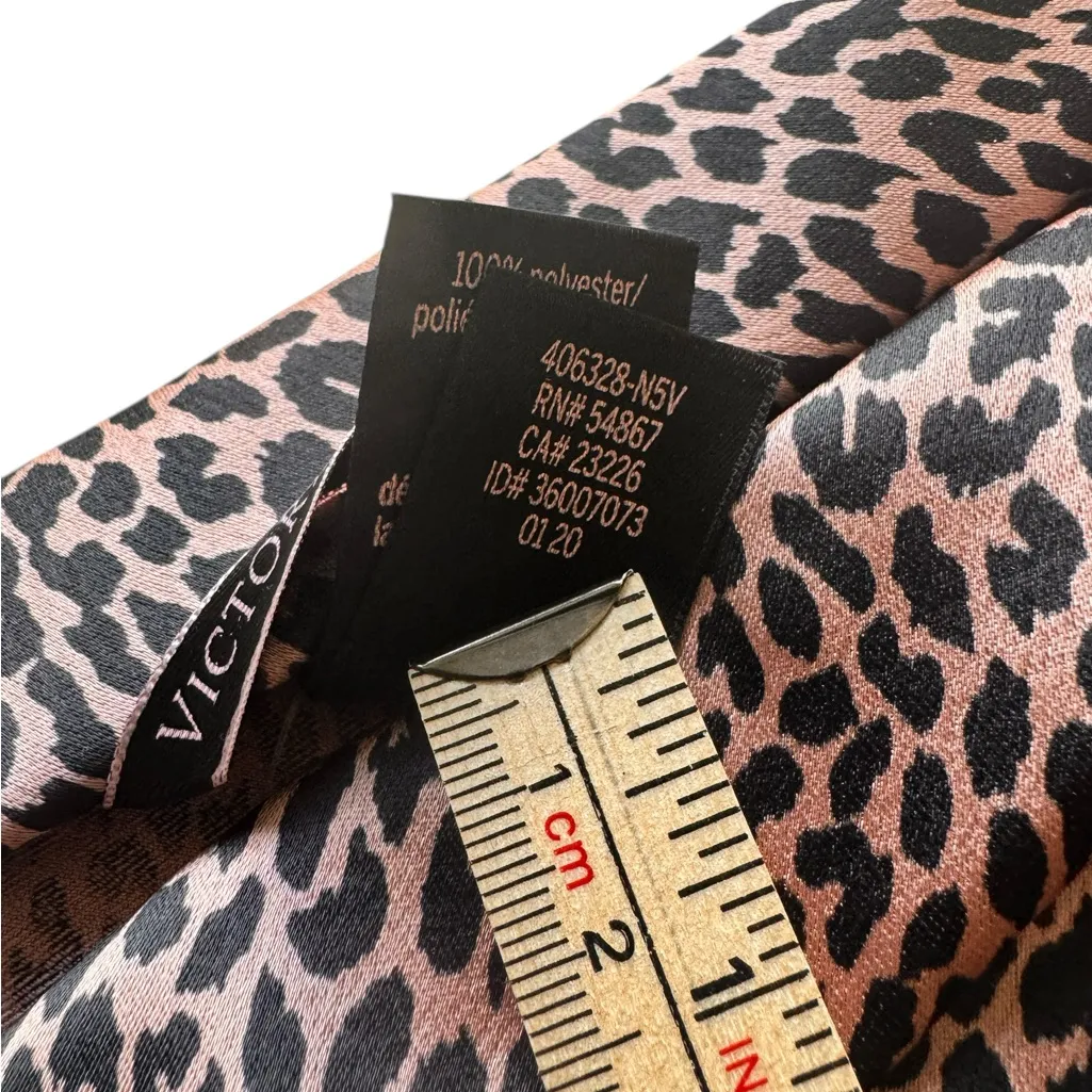 Victoria’s Secret Leopard Print Pink + Black Silky Satin Midi Slip Skirt XL NWT - Image 5