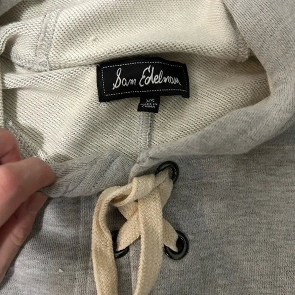 Sam Edelman Heather Grey Cozy Boxy Hoodie Poncho Oversized - Image 7