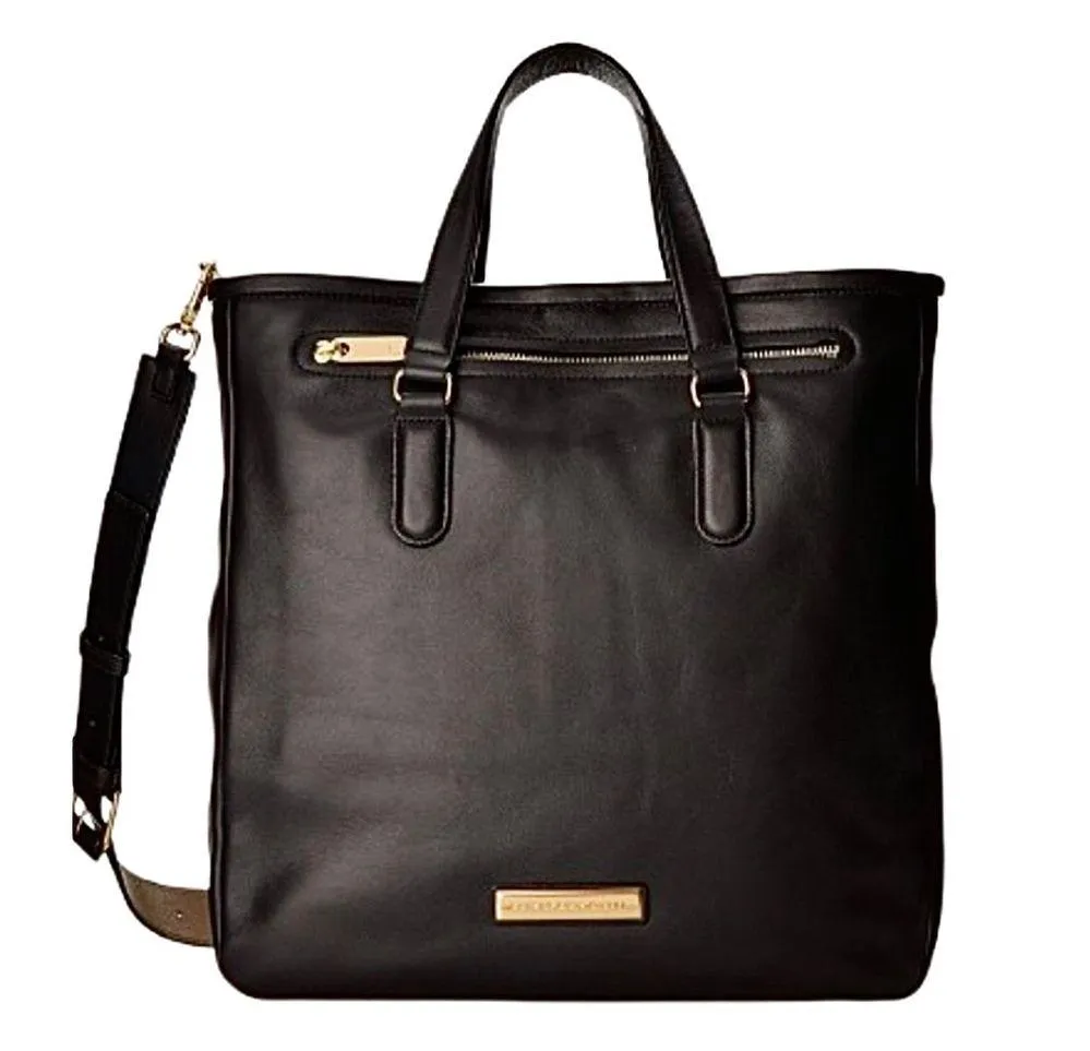 MARC JACOBS Luna Black Leather Top Handle Crossbody Tote Gold Hardware LIKE NEW - Image 16