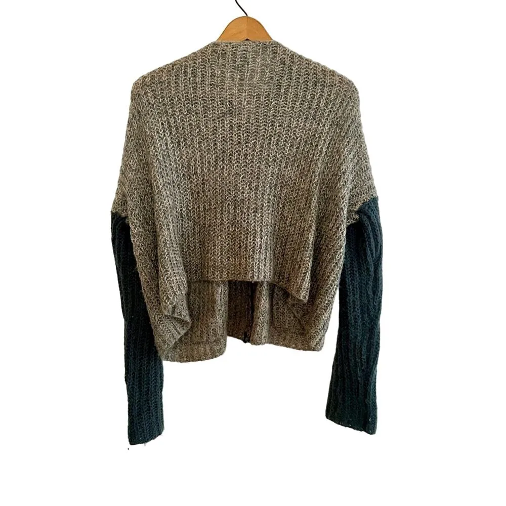 Alberto Makali Mohair Oversized Sweater Faux Leather Chain trim Medium - Image 8