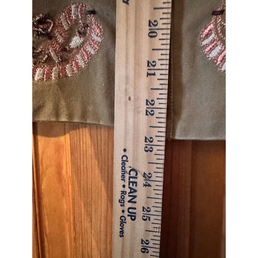 Telluride Clothing Company beaded/embroidered mandarin collar jacket 4 Tan - Image 7