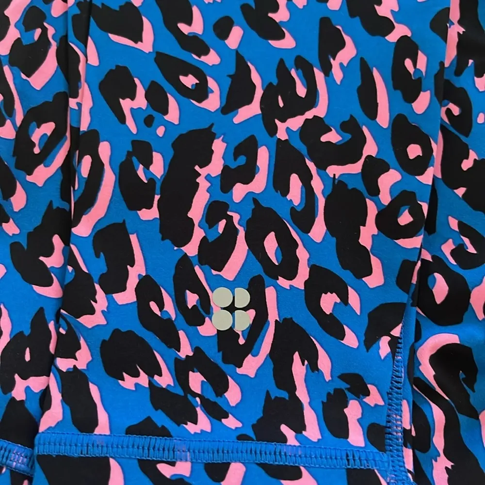 Sweaty Betty Pink Leopard Print Power 7/8 Workout Leggings - XS/0-2 - Image 6