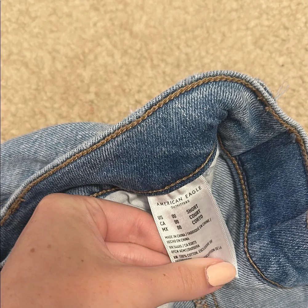 American Eagle Light Blue Distressed Boyfriend Jeans - Image 2