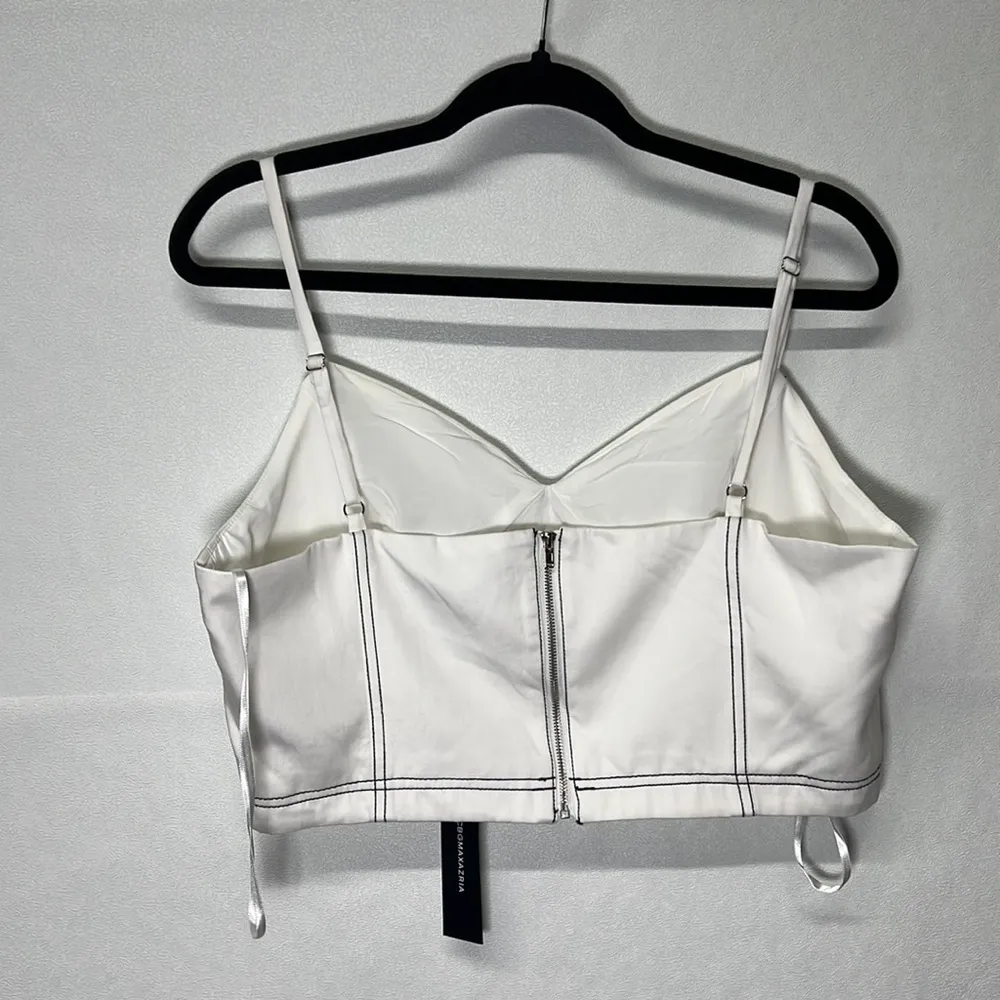 NWT BCBGMAXAZRIA Top-Stitch Crop Top-Large - Image 4