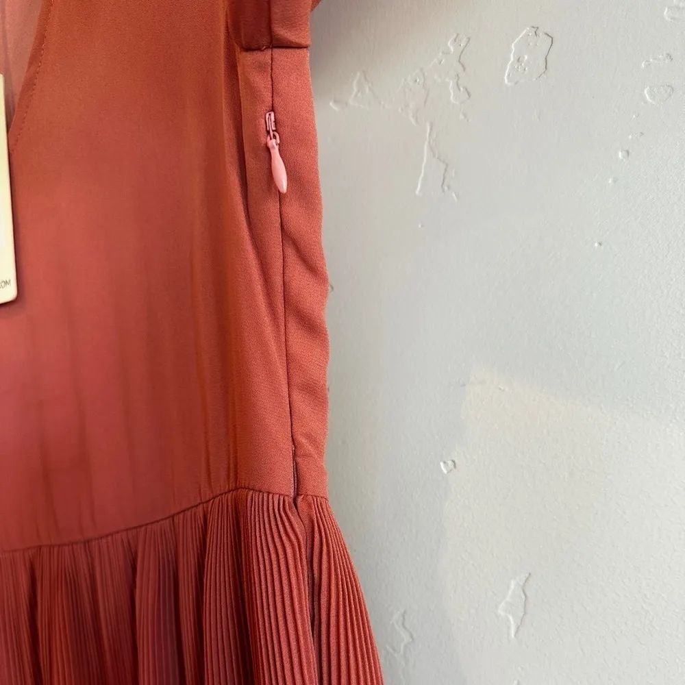 Roolee Christian Kay Maxi dress salmon pink XXS NWT - Image 4