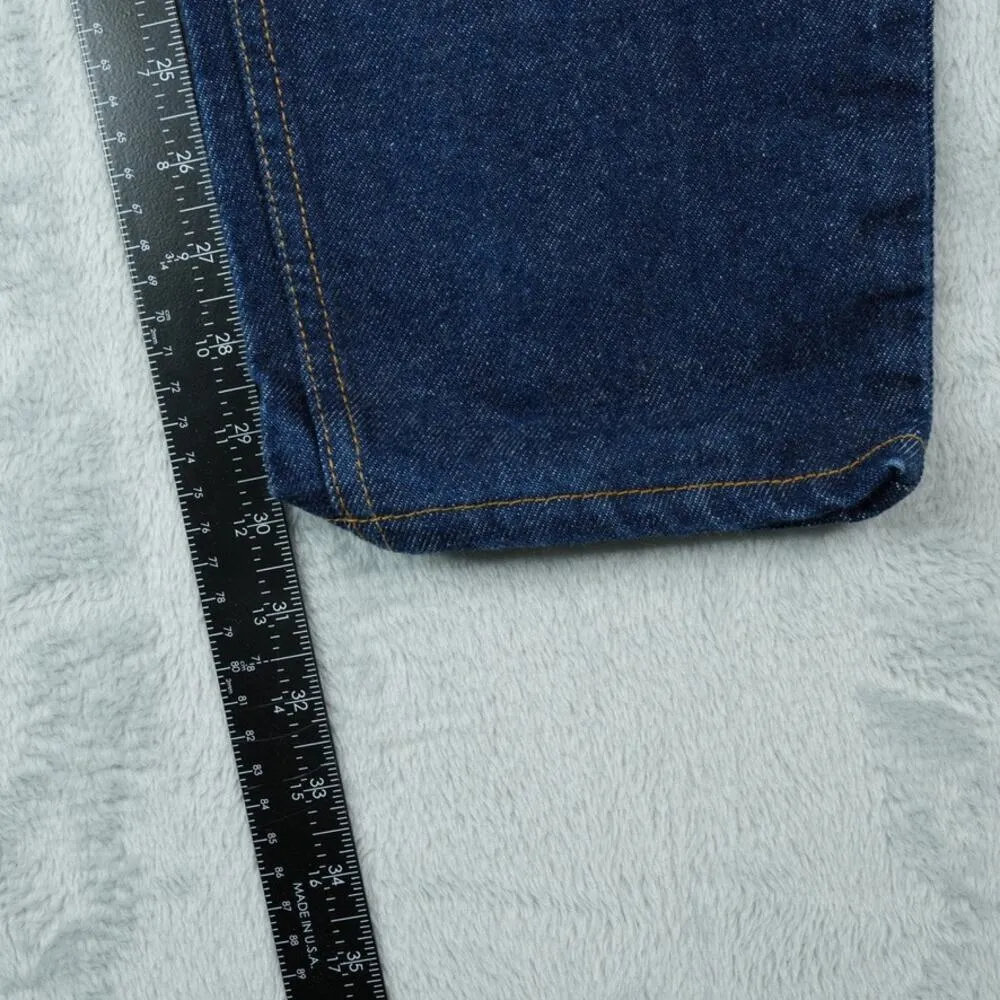 Vintage 90s Levis 551 Jeans Womens 16 Short Relaxed Fit Tapered Leg Debranded - Image 5