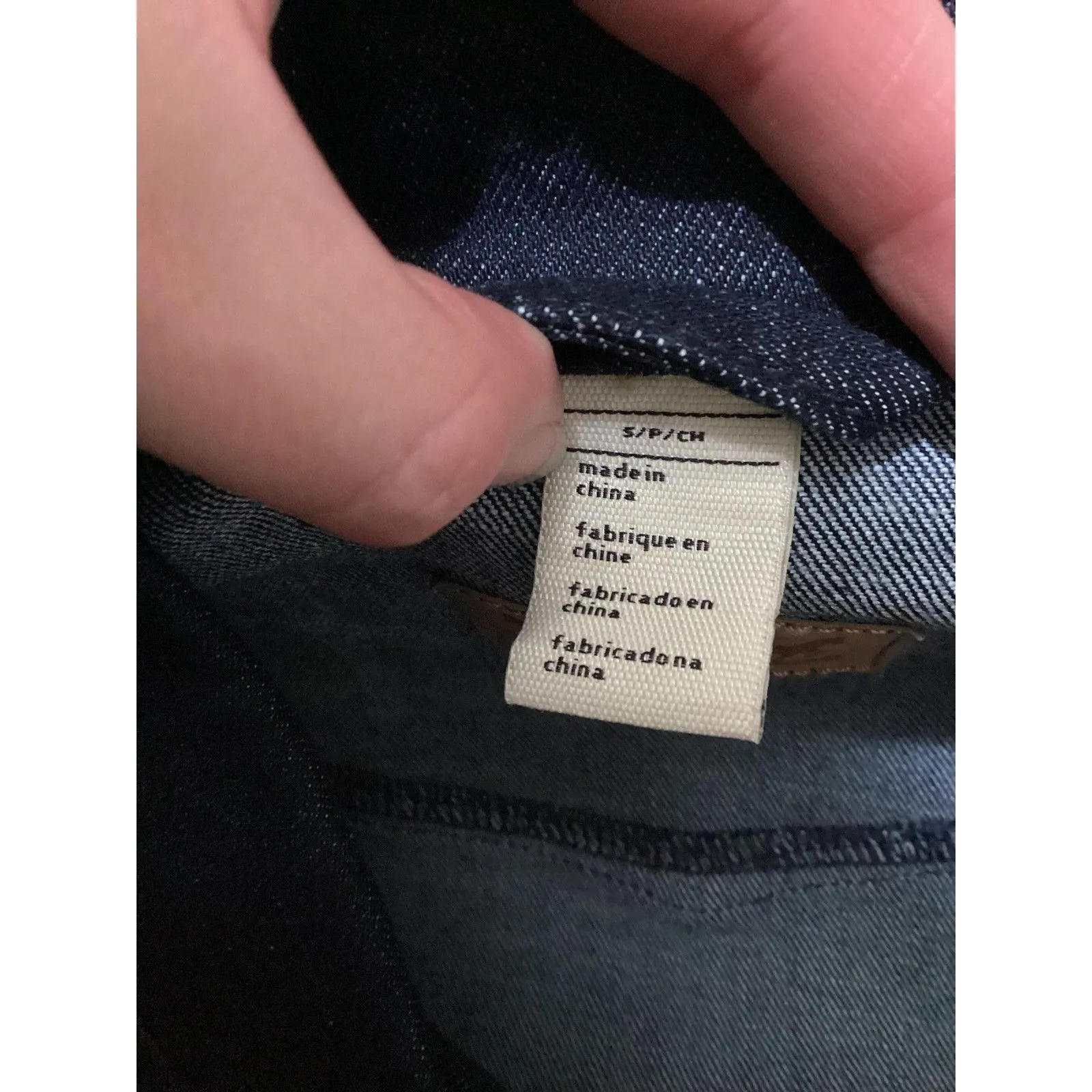 Levis Trucker Denim Jacket Womens Small Dark Indigo Stretch Fitted Button Front - Image 6