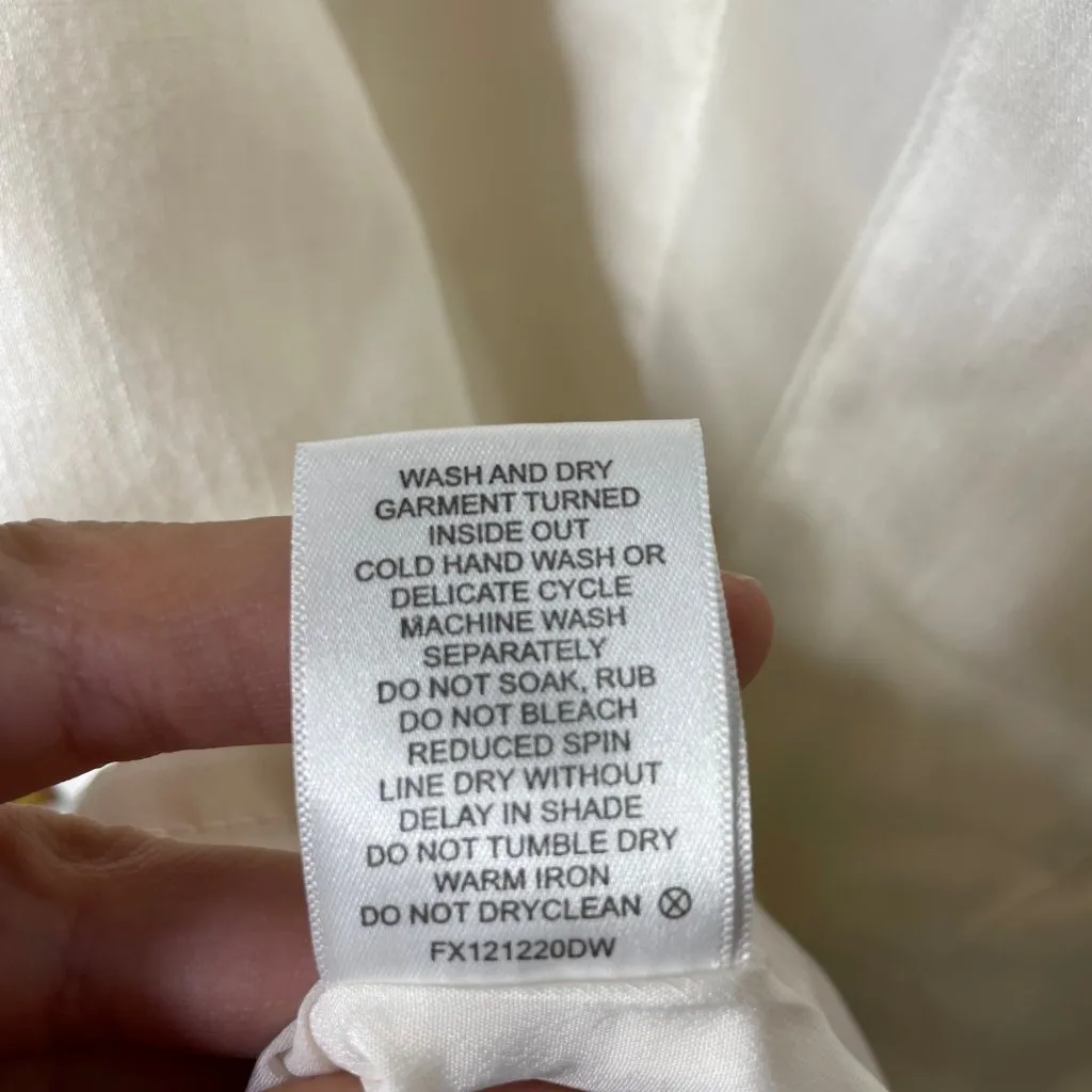 Finders Keepers Turning Tables Long Sleeve Dress Size XS White Sheer Paneled - Image 9