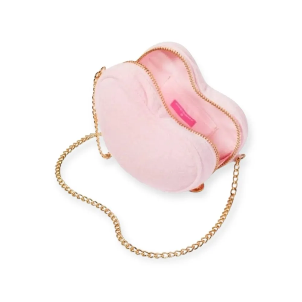 SCL x Target ☻︎ Terry Heart Crossbody Bag ☻︎ Smiley L Initial Patches ☻︎ Pink ☻︎ - Image 15