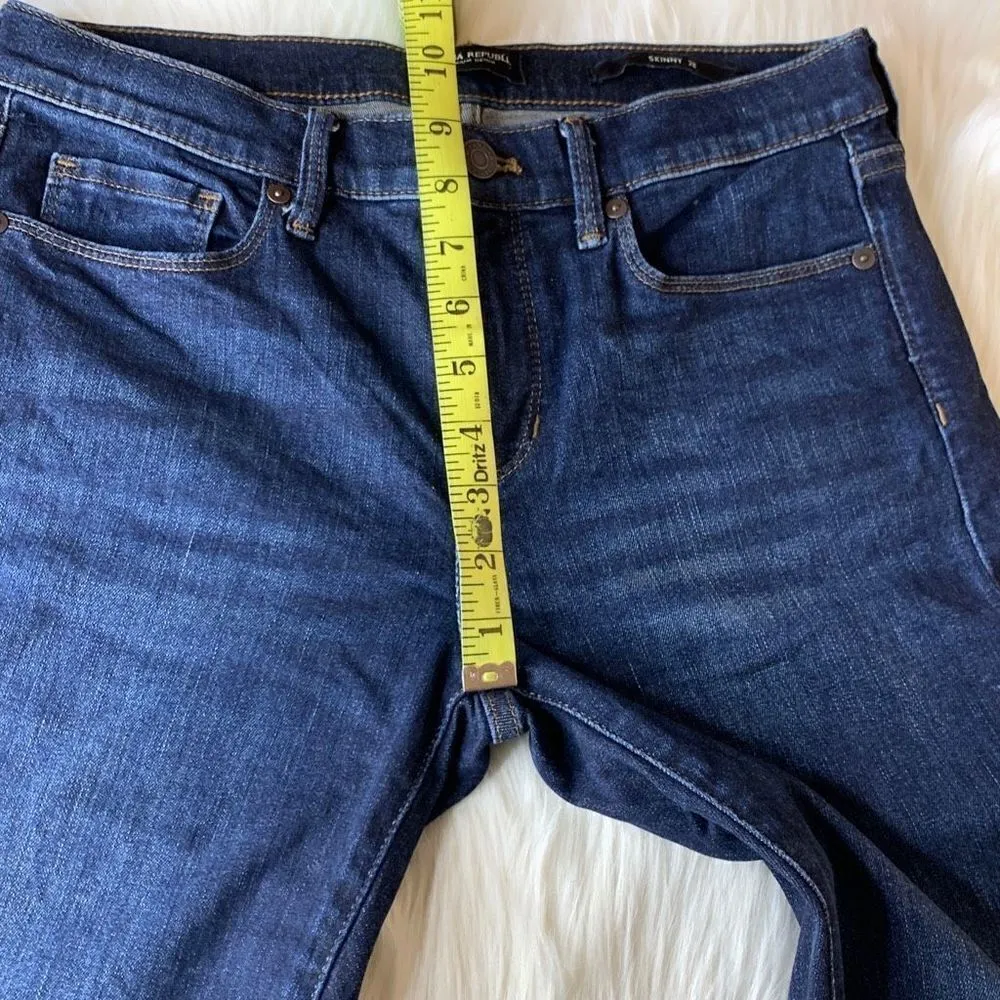 Banana Republic Mid Rise Skinny Jeans Dark Wash Size 28 - Image 10
