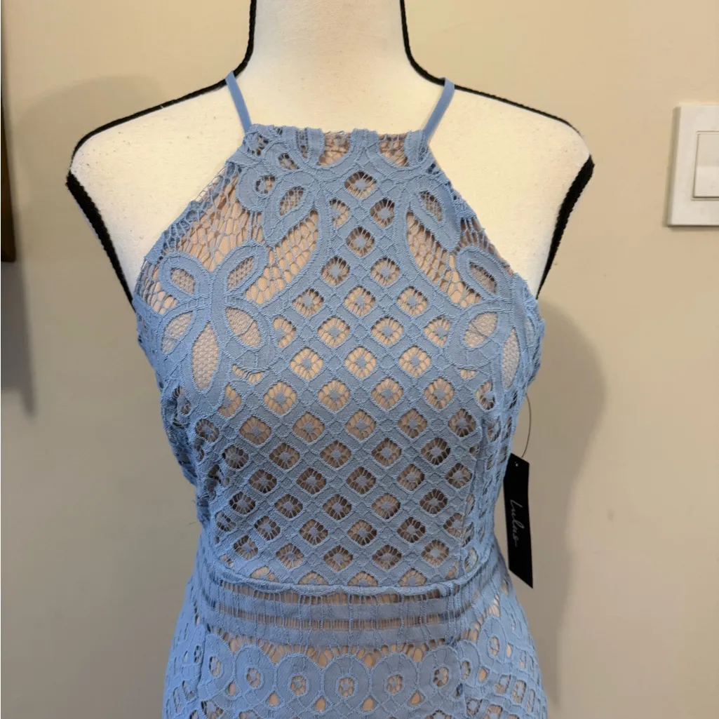 Lulu's | Backless baby blue mini dress size small - Image 10