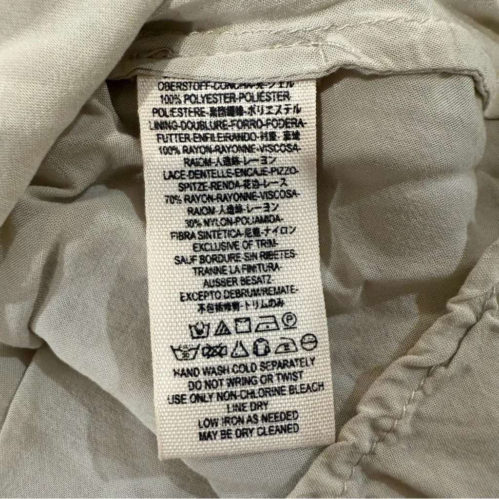 Free People Floral Charolette Chiffon Midi Dress Women’s Small Alabaster Combo - Image 12