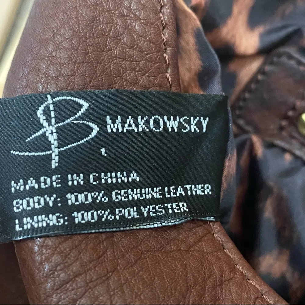 B Makowsky B. Makowsky 100% Genuine Leather Brandy Convertible Envelope Clutch Shoulder Bag - Image 14