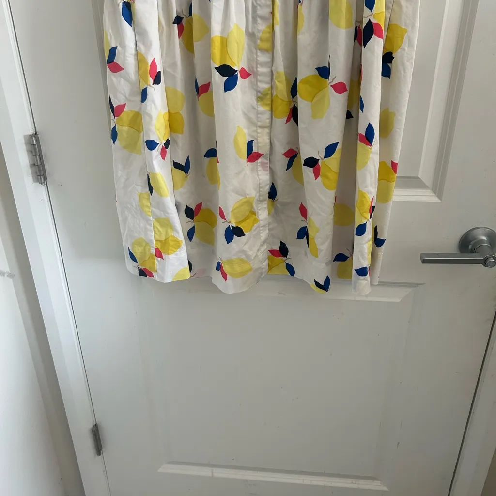 Kate Spade White Dress with Yellow and Blue Pattern - Image 4