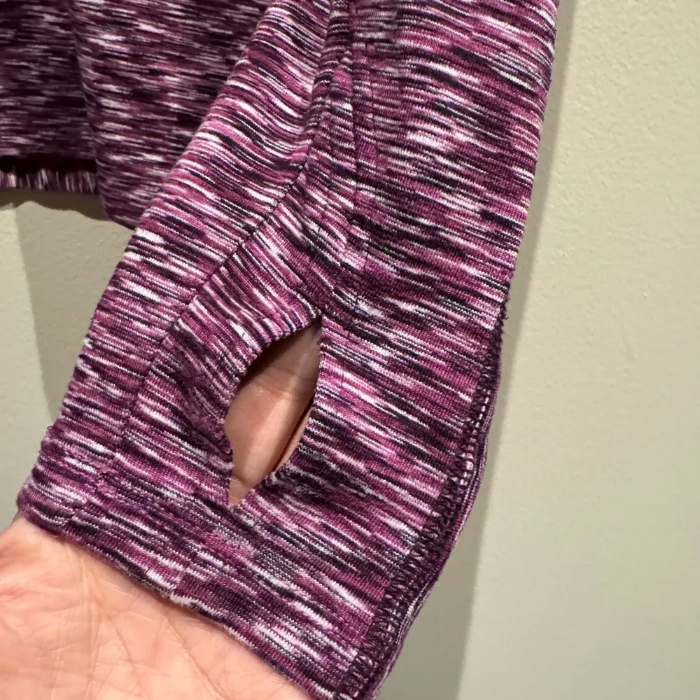 Athleta space dye 1/4 zip front knit in size medium - Image 6