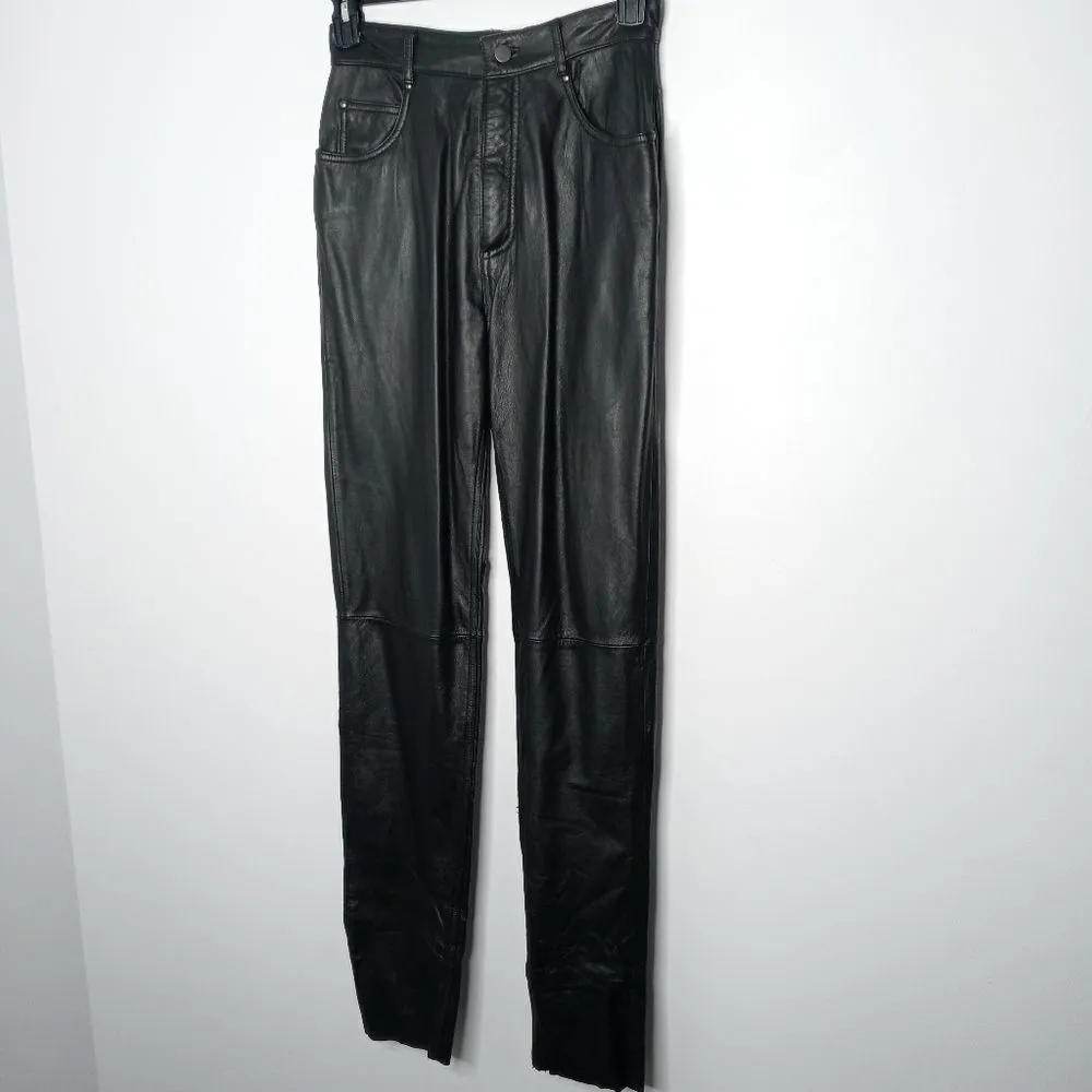 Wilsons leather black leather pants size 10 - Image 2